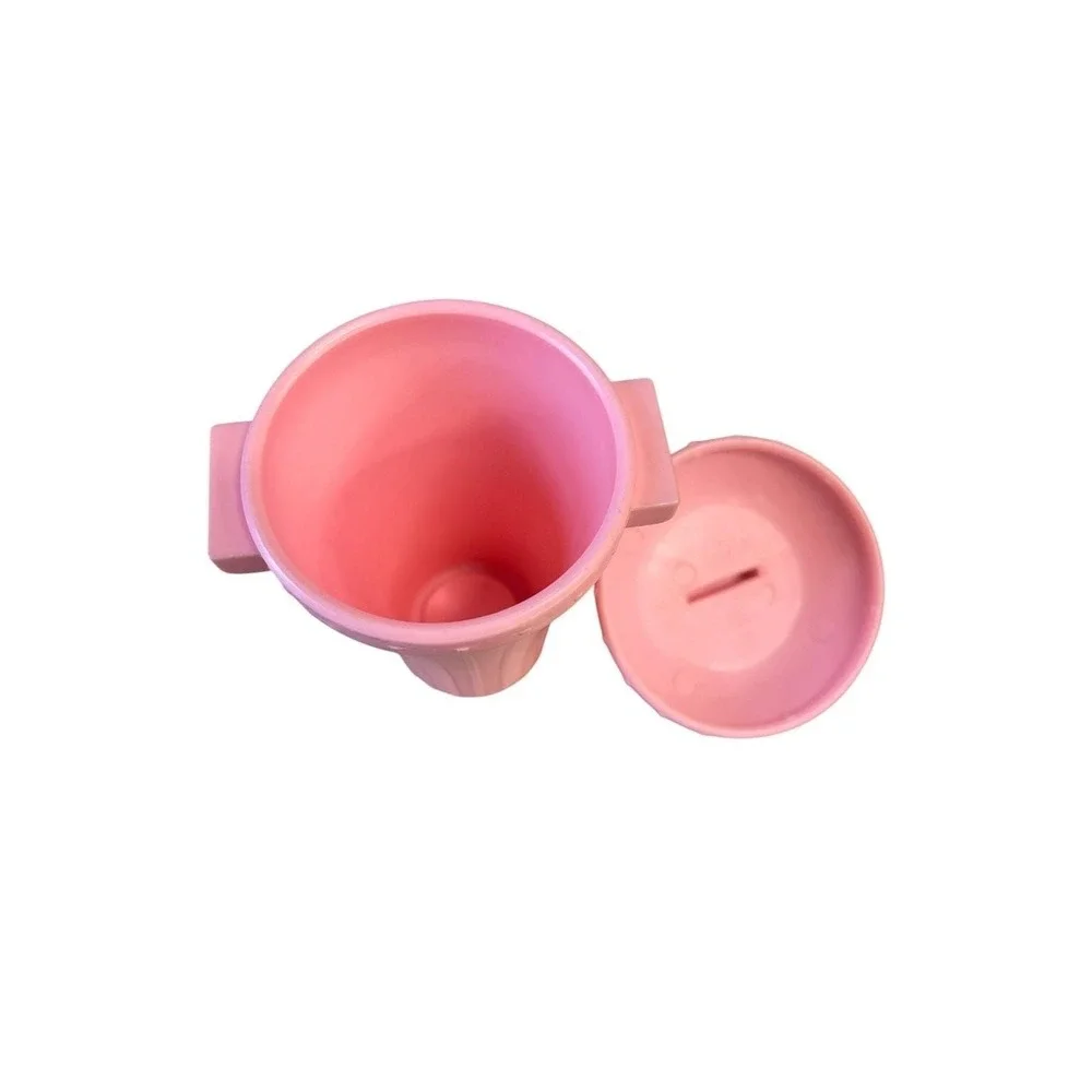 Fisher-Price Dollhouse Accessory Pink Basket Laundry Basket and Lid‎